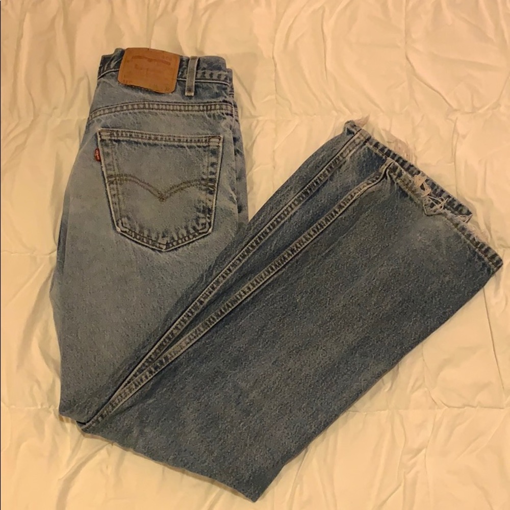 Vintage, distressed Levi 517’s